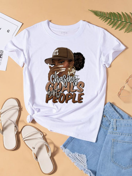 Chasing goals slogan T-shirt